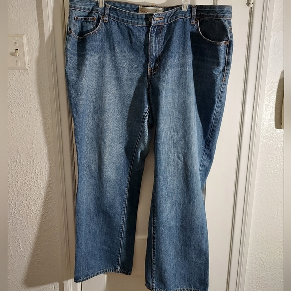 Vintage 2006 Lane Bryant 100% Cotton Relaxed Fit Boot Cut Jeans Plus Size 24 - Picture 1 of 5